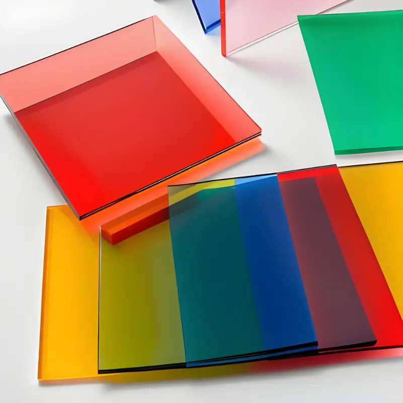 Feuille acrylique translucide colorée